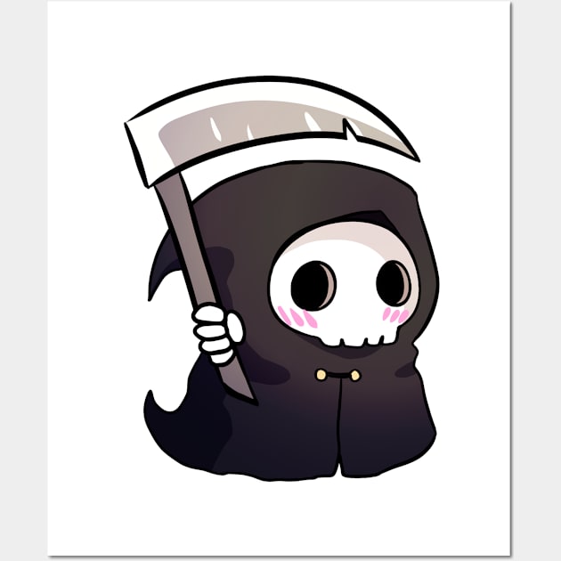 A cute grim reaper illustration Wall Art by Yarafantasyart